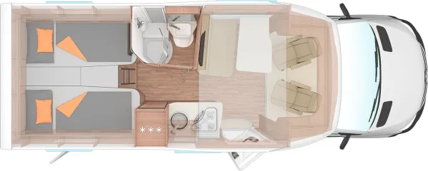 Tagesgrundriss Weinsberg CaraCompact EDITION PEPPER 640 MEG Suite