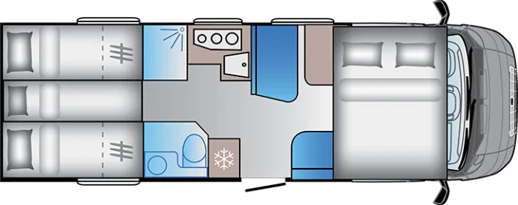 Grundriss Nacht Sun Living A 75 SL Lite - Verfügbar ab 07/2026