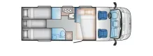 Grundriss Nacht Sun Living S 75 SL Klima, Navi, Markise,...