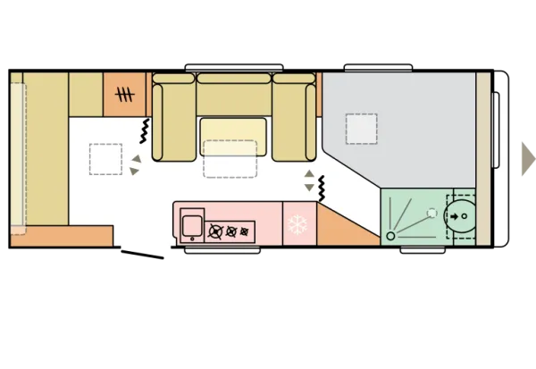 Tagesgrundriss Adria Adora 613 PK