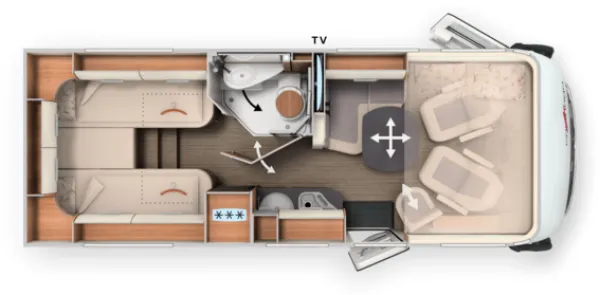 Tagesgrundriss Carthago c-compactline I 141 LE