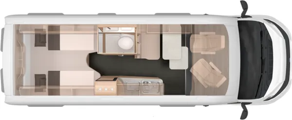 Tagesgrundriss Knaus BoxLife Pro 630 FREEWAY