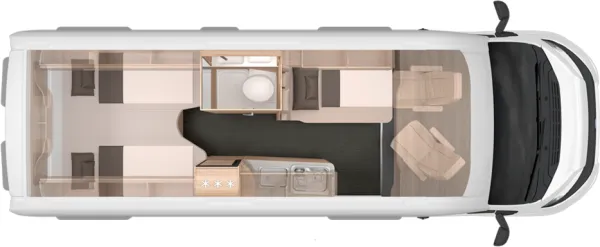 Nachtgrundriss Knaus BoxLife Pro 630 FREEWAY
