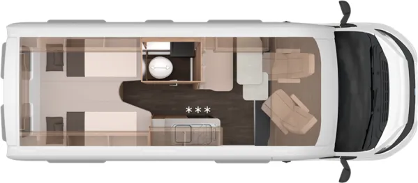 Tagesgrundriss Knaus BoxLife Pro 600 LIFETIME