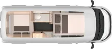 Grundriss Nacht Knaus BoxLife Pro 600 STREET XL - für 4 Personen