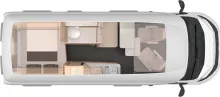 Grundriss Tag Knaus BoxLife Pro 600 STREET XL - für 4 Personen