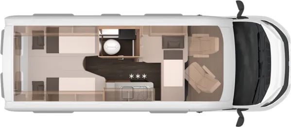 Nachtgrundriss Knaus BoxLife Pro 600 LIFETIME