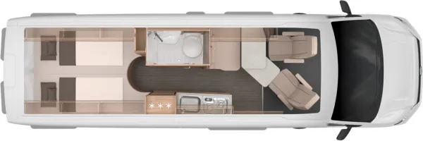 Tagesgrundriss Knaus BoxDrive 680 ME
