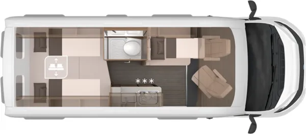 Nachtgrundriss Knaus BoxLife 600 ME Platinum Selection
