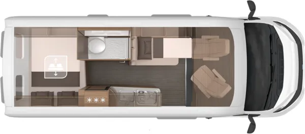 Nachtgrundriss Knaus BoxLife 600 MQ Platinum Selection