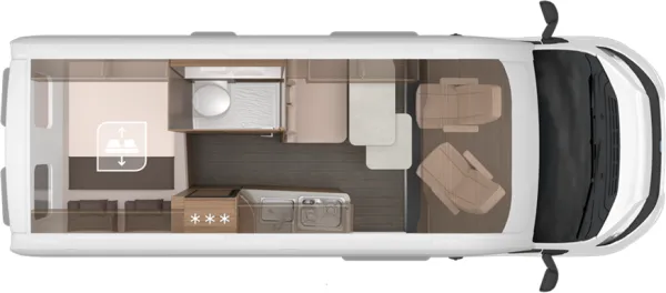 Tagesgrundriss Knaus BoxLife 600 MQ Platinum Selection