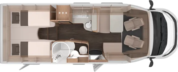 Tagesgrundriss Knaus L!VE TI 700 MEG