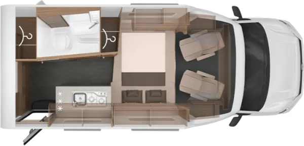 Nachtgrundriss Knaus Tourer VAN 500 LT