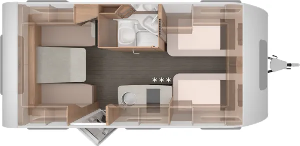 Tagesgrundriss Knaus Südwind 460 EU 60 Years