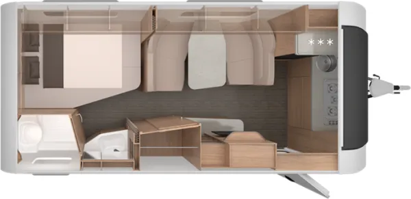 Tagesgrundriss Knaus Südwind 500 PF 60 YEARS
