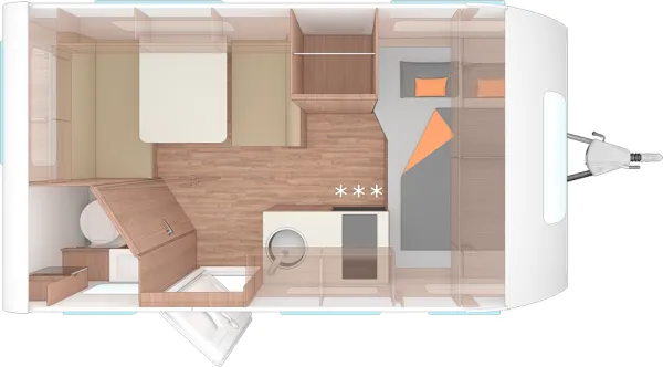 Tagesgrundriss Weinsberg CaraCito 390 QD