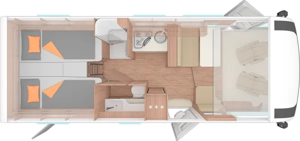 Tagesgrundriss Weinsberg CaraCore 700 MEG Light