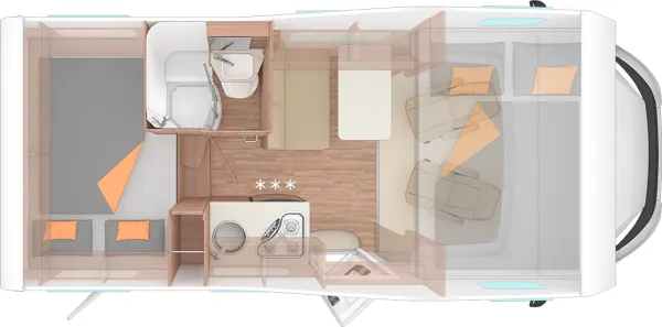 Tagesgrundriss Weinsberg CaraHome 550 MG