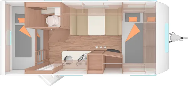 Tagesgrundriss Weinsberg CaraOne 480 QDK EDITION [HOT]
