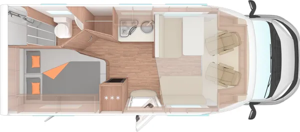 Tagesgrundriss Weinsberg CaraSuite 650 MF
