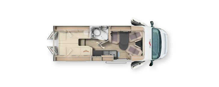 Grundriss Tag Malibu Van First Class - Two Rooms 640 LE RB charming coupé