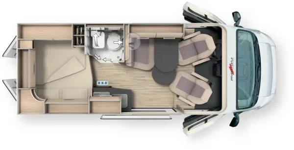 Tagesgrundriss Malibu Van Compact 540 DB