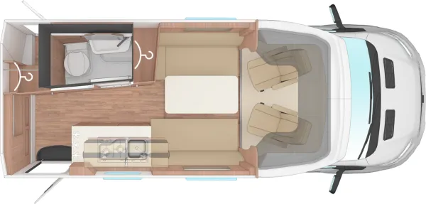 Tagesgrundriss Weinsberg X-CURSION CUV 500 LT EDITION [PEPPER]