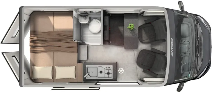 Grundriss Tag Hymer Camper Van Ayers Rock Dieselhzg., Skyview, 5,41m