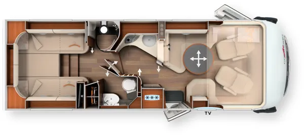 Tagesgrundriss Carthago chic e-line I 50 LE