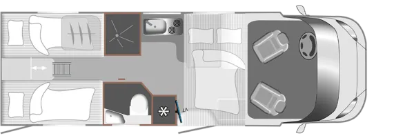 Tagesgrundriss LMC Tracer 730 EL