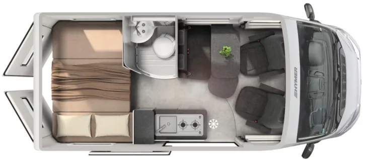Grundriss Tag Hymer Free 540 Alu, Markise, Faltverdunkelung