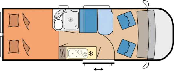 Tagesgrundriss Hobby ONTOUR Van 640 ET