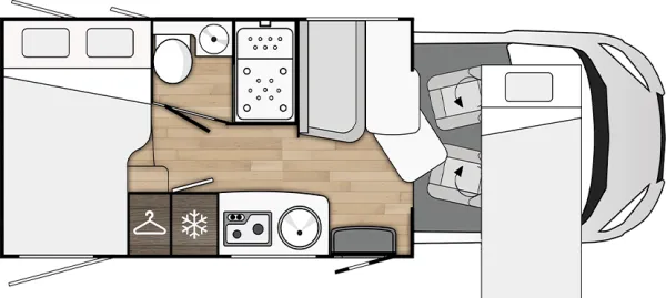 Tagesgrundriss Benimar Tessoro T440 UP