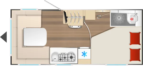 Tagesgrundriss Bürstner B66 465 TS