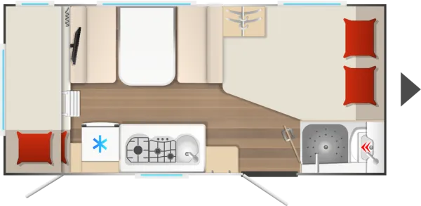 Tagesgrundriss Bürstner B66 480 TK