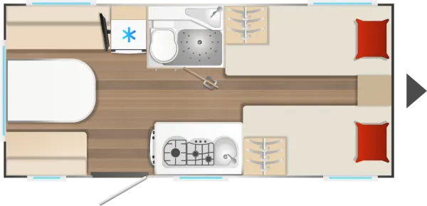 Tagesgrundriss Bürstner B66 490 TL