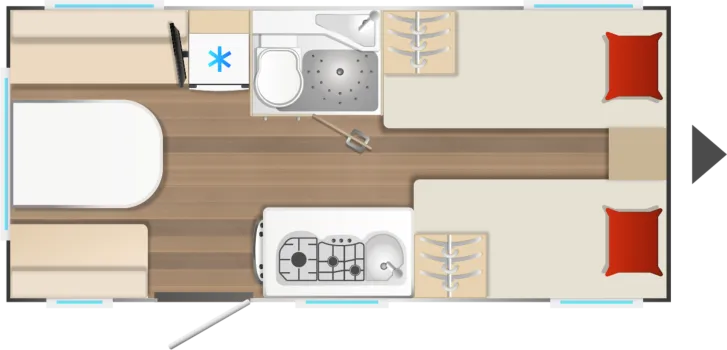 Grundriss Tag Bürstner B66 490 TL