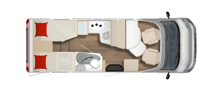 Grundriss Tag Bürstner B66 690 TD