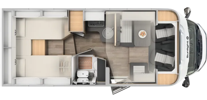 Grundriss Tag Sunlight T 66S Adventure Edition