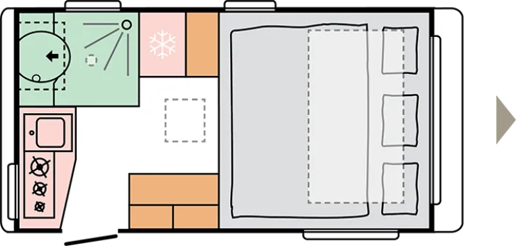 Grundriss Nacht Adria Action 391 LH Sports - ab Euro 28.180,--