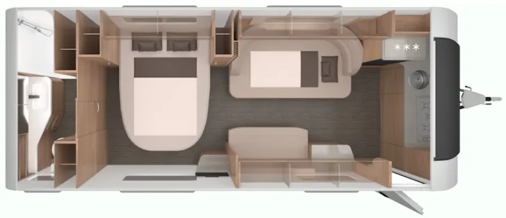 Grundriss Nacht Knaus Südwind 650 PXB Black Selection