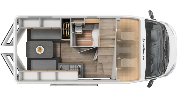 Grundriss Tag Sunlight Camper Van CLIFF 540 Vanlife