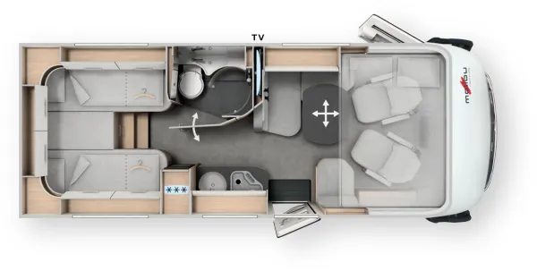 Tagesgrundriss Malibu I 430 KB-LE lightweight 3.5t Tagesgrundriss Malibu I 430 KB-LE lightweight 3.5t