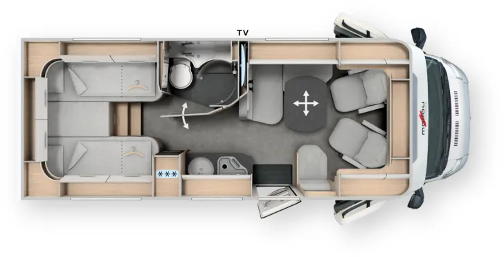 Grundriss Tag Malibu T 430 KB-LE lightweight 3.5t