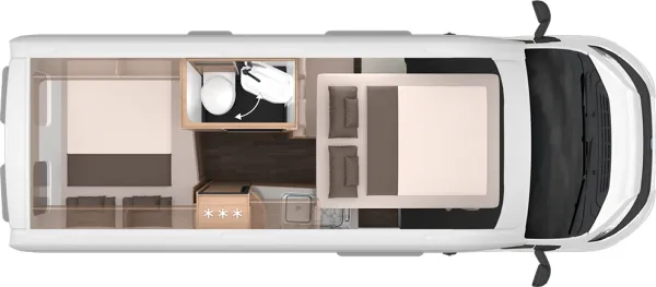 Nachtgrundriss Knaus BoxLife 600 DQ Platinum Selection
