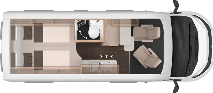 Grundriss Tag Knaus BoxLife 600 ME Platinum Selection