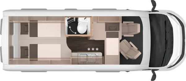 Nachtgrundriss Knaus BoxLife 600 ME Platinum Selection