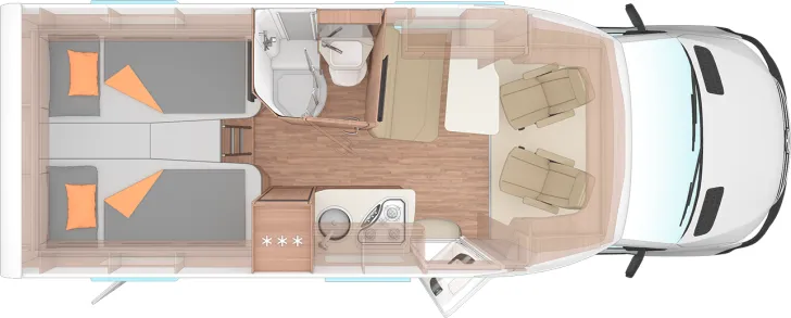 Grundriss Tag Weinsberg CaraCompact 640 MEG EDITION [PEPPER] Sofort verfügbar