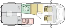Grundriss Tag Adria Twin 600 SLB - mit Einzelbetten