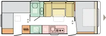 Grundriss Tag Adria Adora 673 PK Alde - Verfügbar ab 08/2026